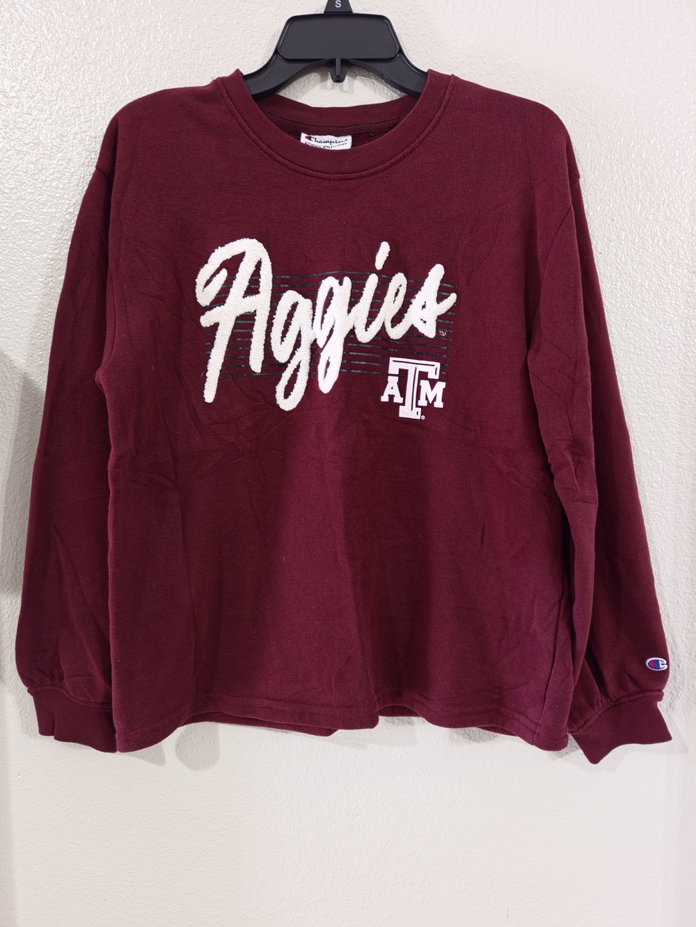 Champion Men's Texas A&M Aggies Maroon Crewneck Sweater M